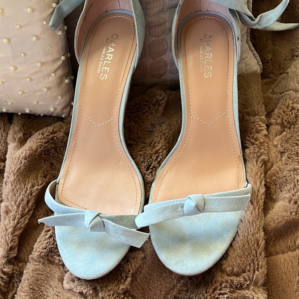 Goth rite light blue suede Charles David - Picture 5 of 5